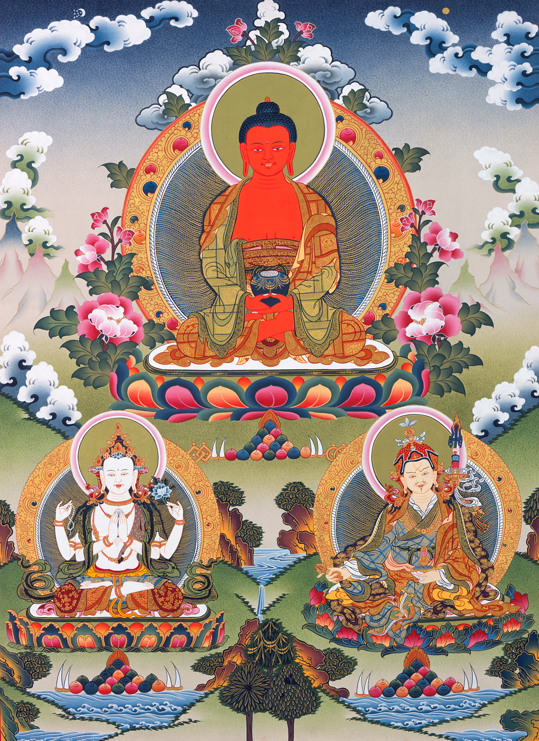 多张大张阿弥陀佛和西方三圣像－－学佛网