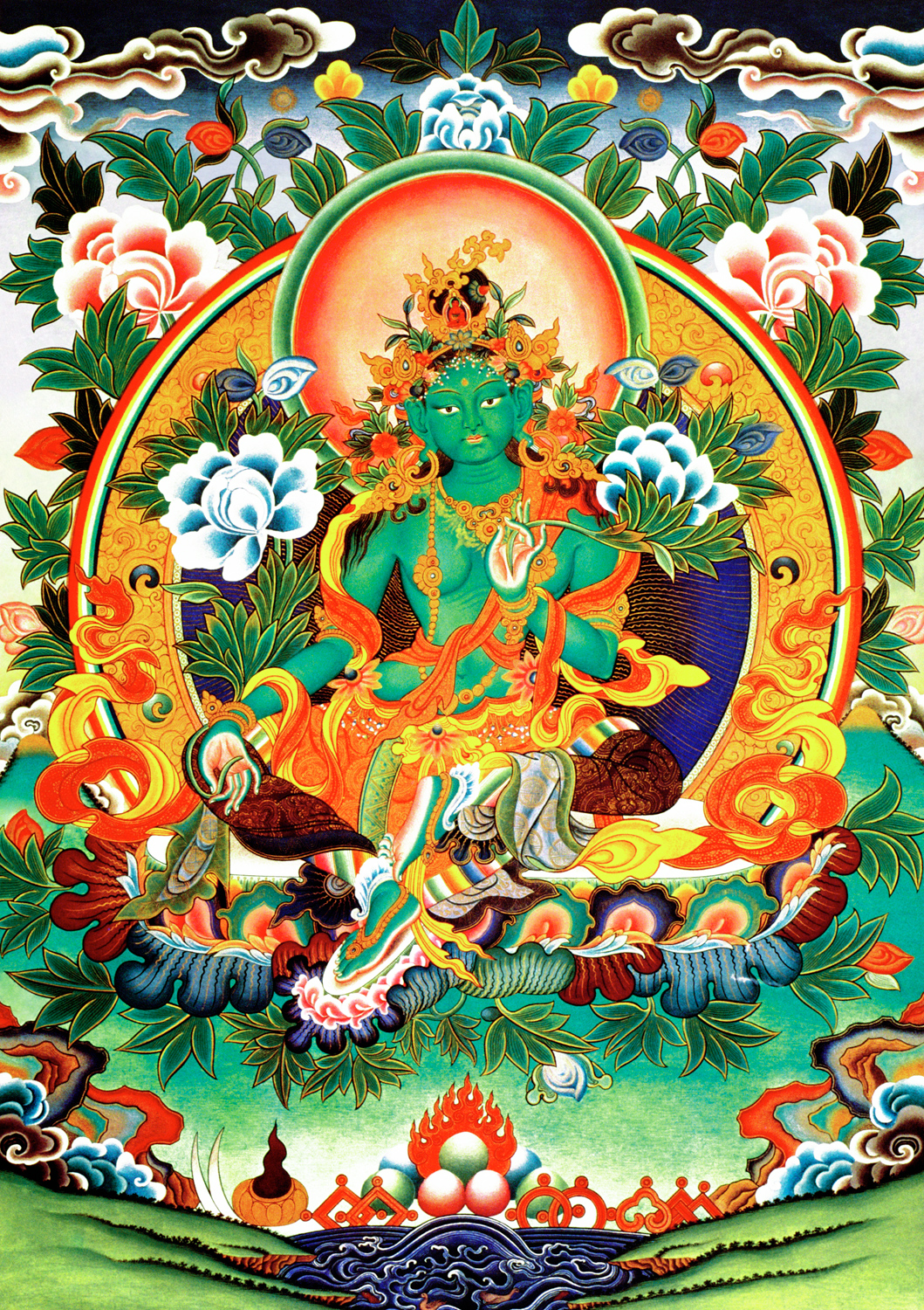 Green Tara Buddhist Iconography Buddhist Art Green Tara Mantra