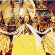 Tsongkhapa and Disciples @ Jokhang (Stucco/Clay)