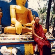 H.E. Tsem Tulku Rinpoche in Swayambunath, Kathmandu, Nepal